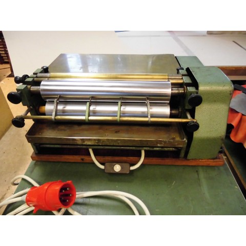   Leimmasch. B 40 cm  vercromte Walzen